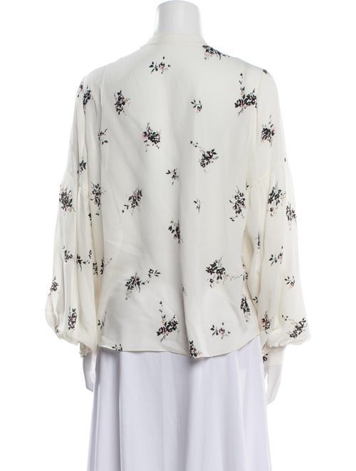 A.L.C. Silk Printed Button-Up Top