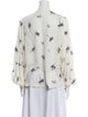 A.L.C. Silk Printed Button-Up Top