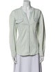 A.L.C. V-Neck Long Sleeve Button-Up Top