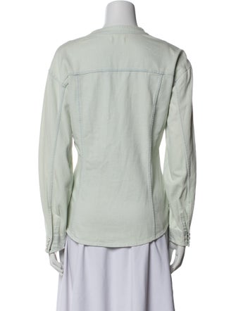 A.L.C. V-Neck Long Sleeve Button-Up Top