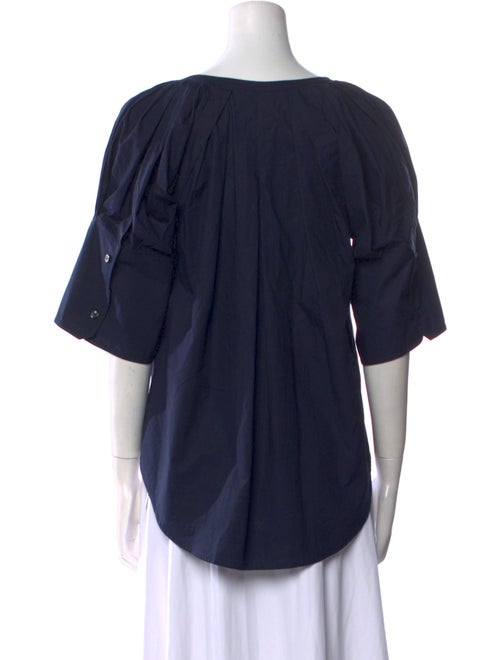A.L.C. V-Neck Three-Quarter Sleeve Blouse