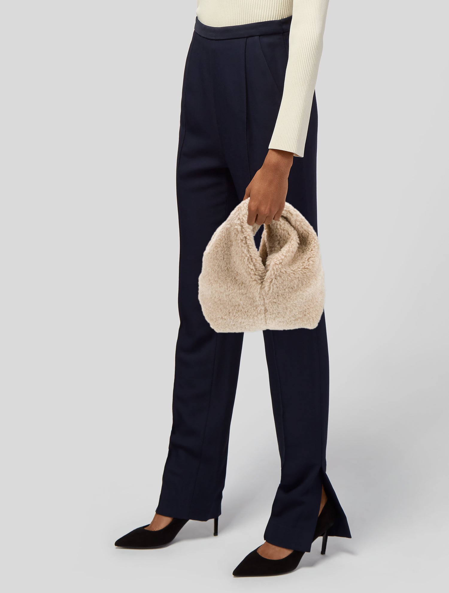 A.L.C. Faux Fur Top Handle Bag