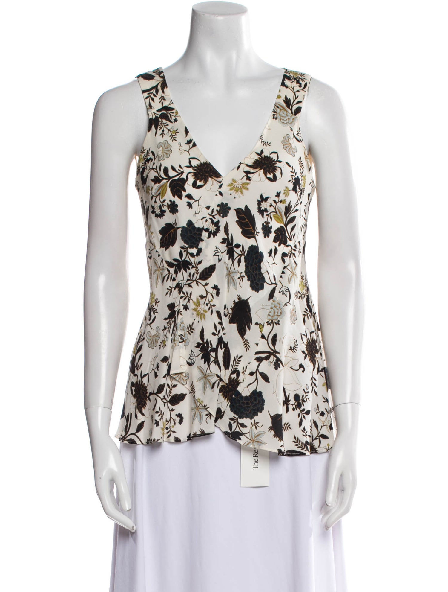 A.L.C. Silk Floral Print Top
