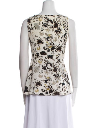 A.L.C. Silk Floral Print Top