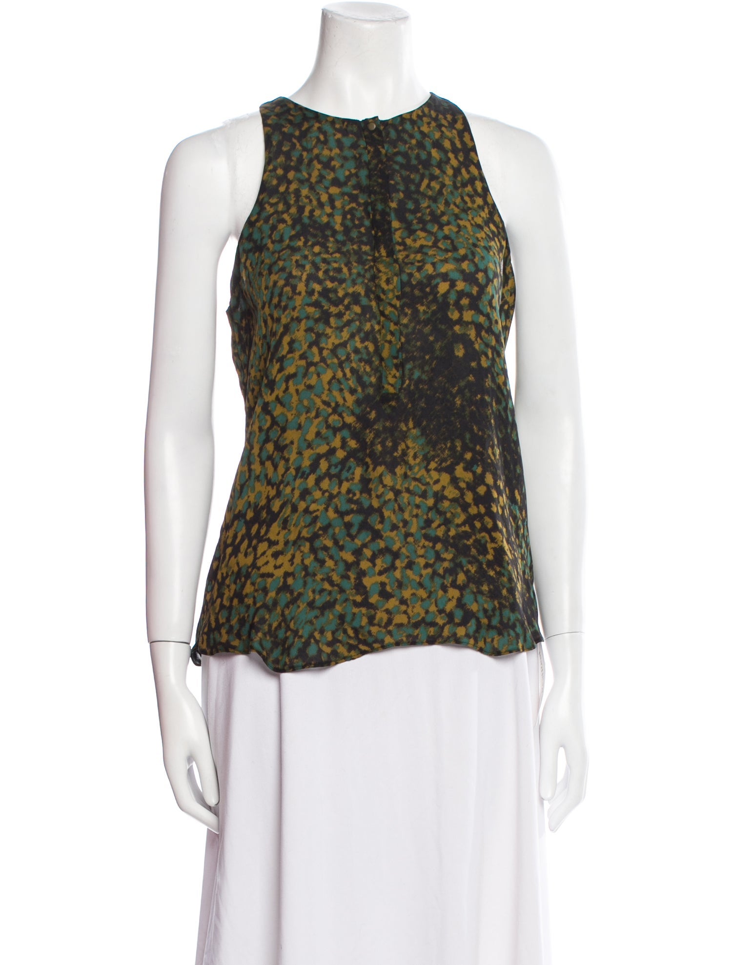 A.L.C. Silk Animal Print Top