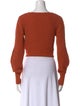 A.L.C. V-Neck Long Sleeve Crop Top