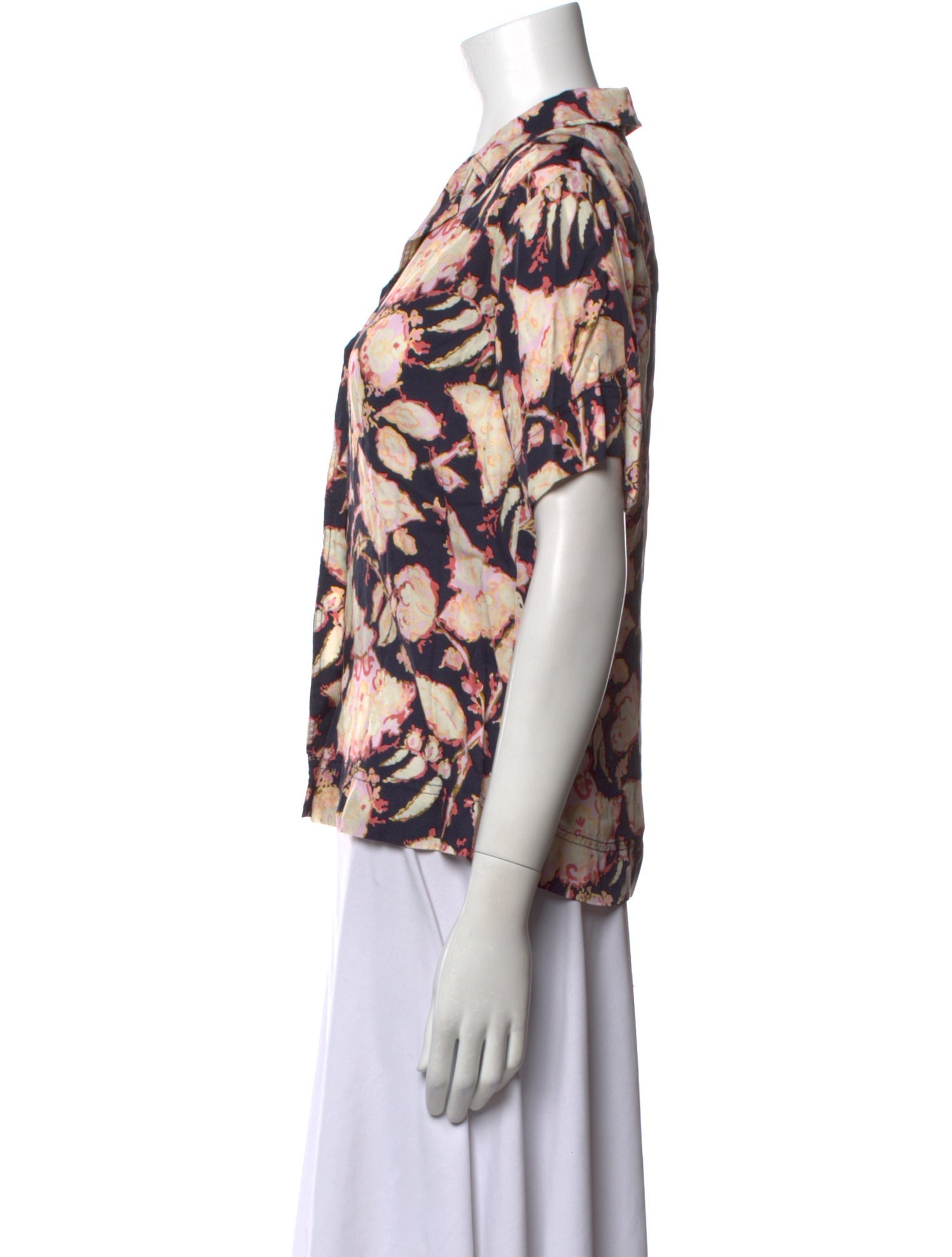 A.L.C. Floral Print V-Neck Blouse