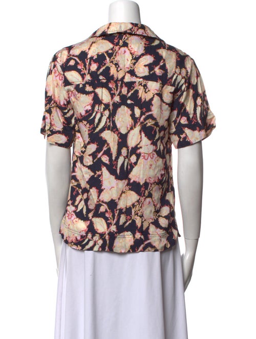 A.L.C. Floral Print V-Neck Blouse
