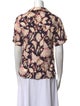 A.L.C. Floral Print V-Neck Blouse