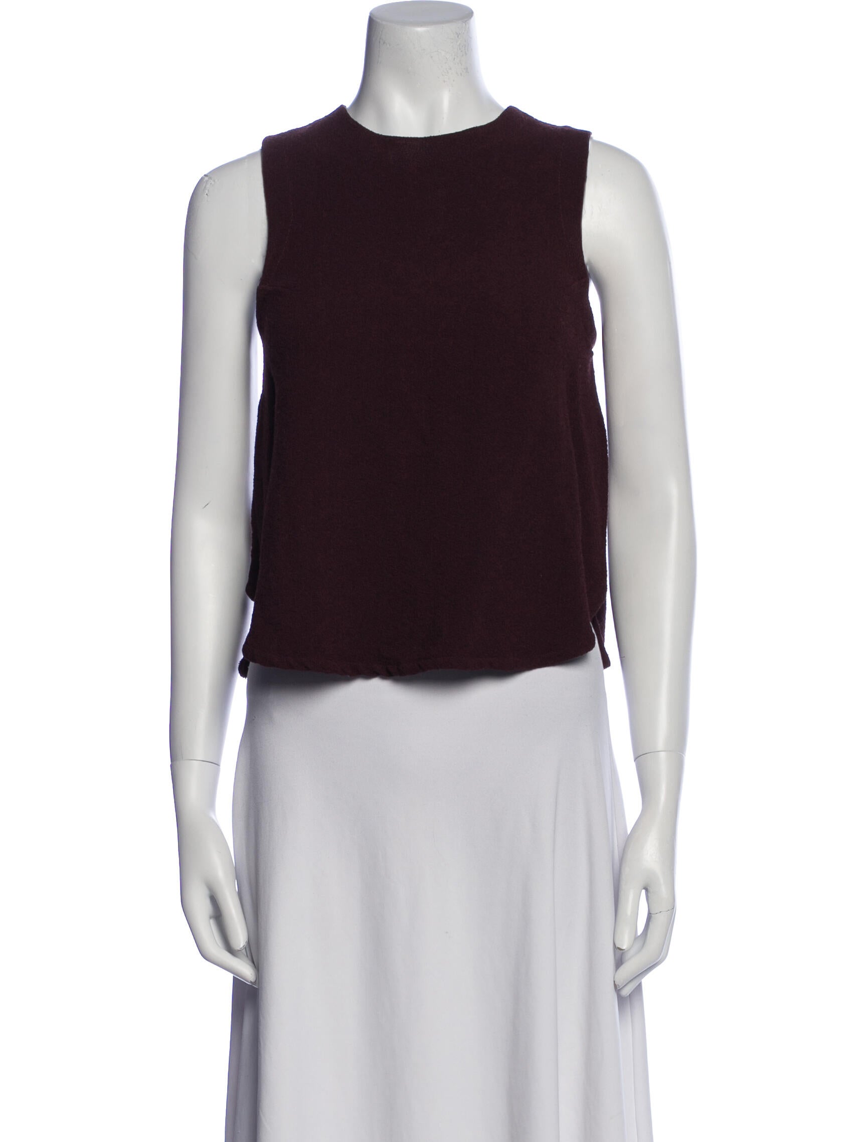 A.L.C. Crew Neck Sleeveless Crop Top