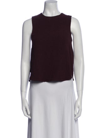 A.L.C. Crew Neck Sleeveless Crop Top