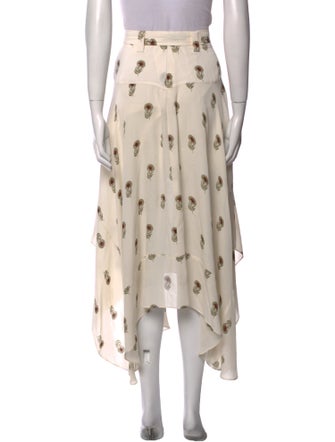 A.L.C. Silk Midi Length Skirt