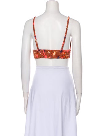 A.L.C. Linen Printed Crop Top