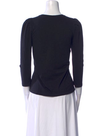 A.L.C. Crew Neck Three-Quarter Sleeve Top