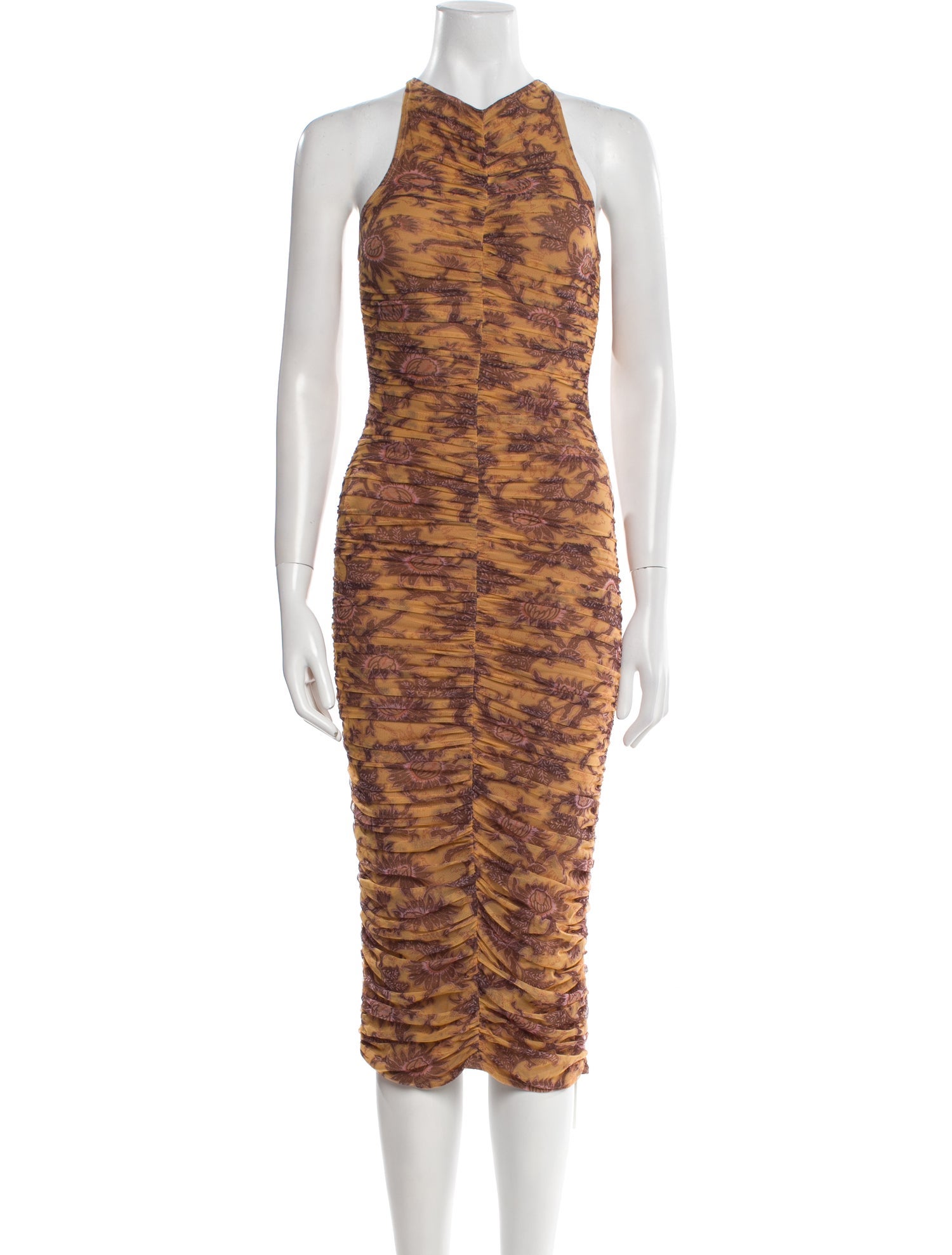 A.L.C. Animal Print Midi Length Dress