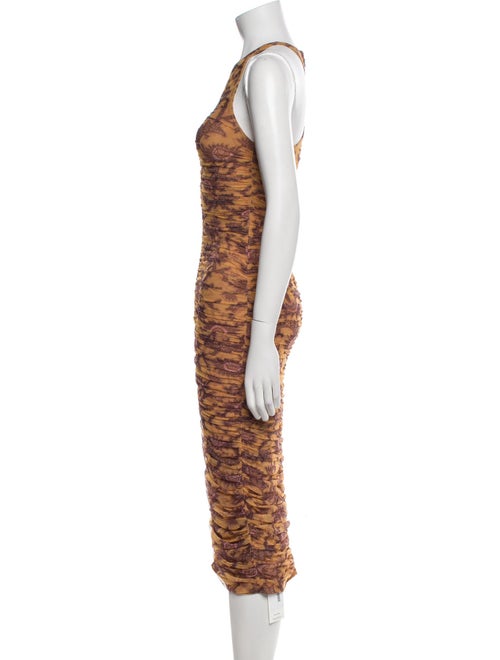 A.L.C. Animal Print Midi Length Dress