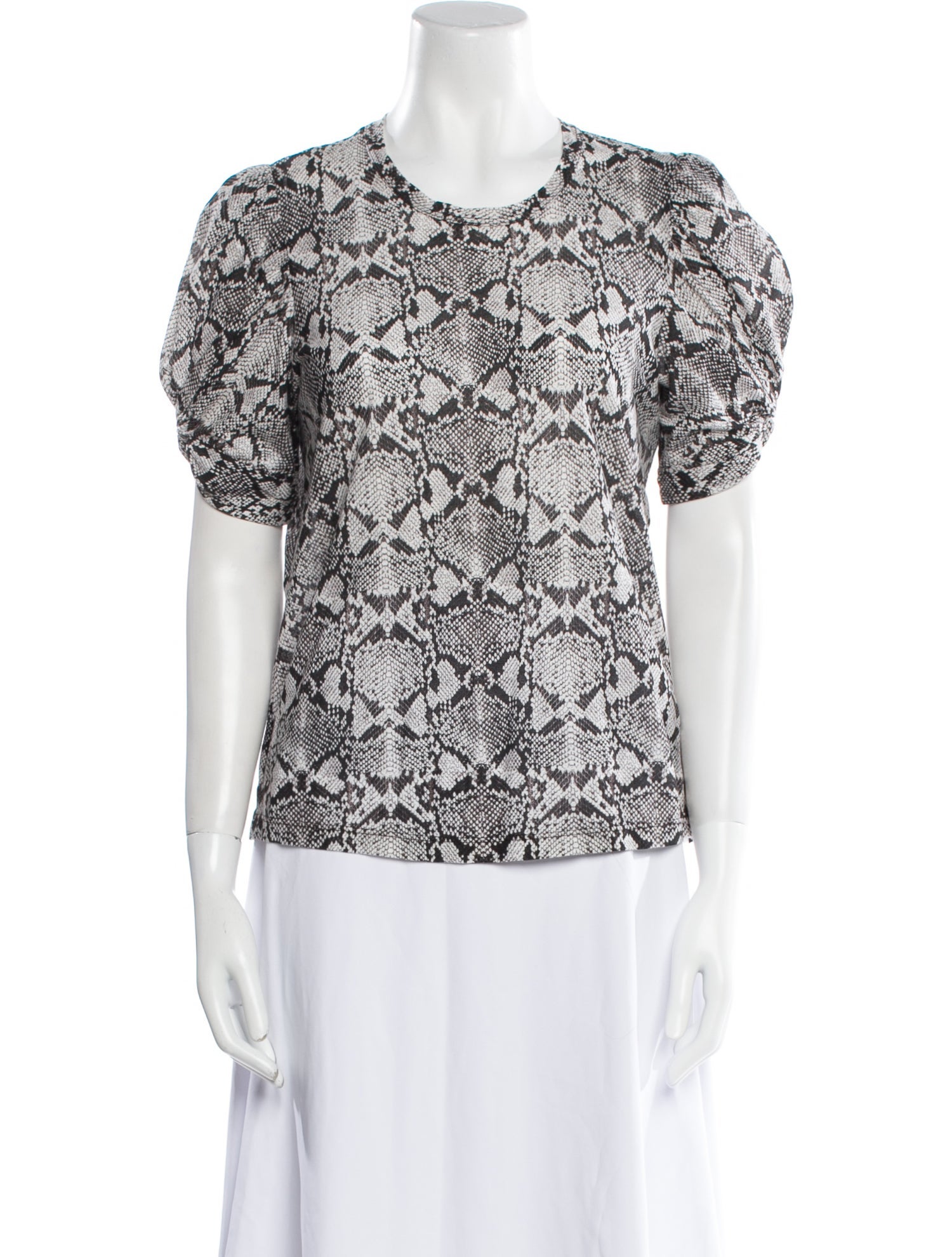 A.L.C. Animal Print Crew Neck Top