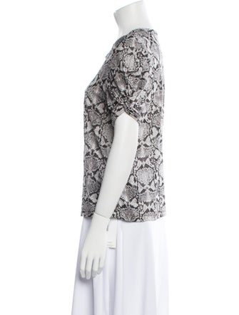 A.L.C. Animal Print Crew Neck Top