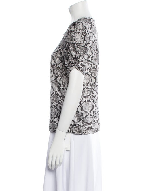 A.L.C. Animal Print Crew Neck Top