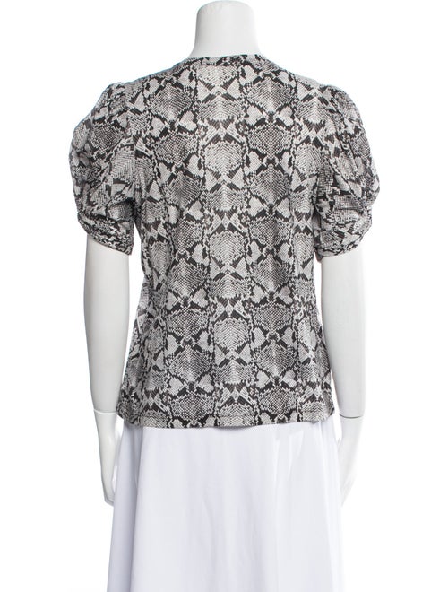 A.L.C. Animal Print Crew Neck Top