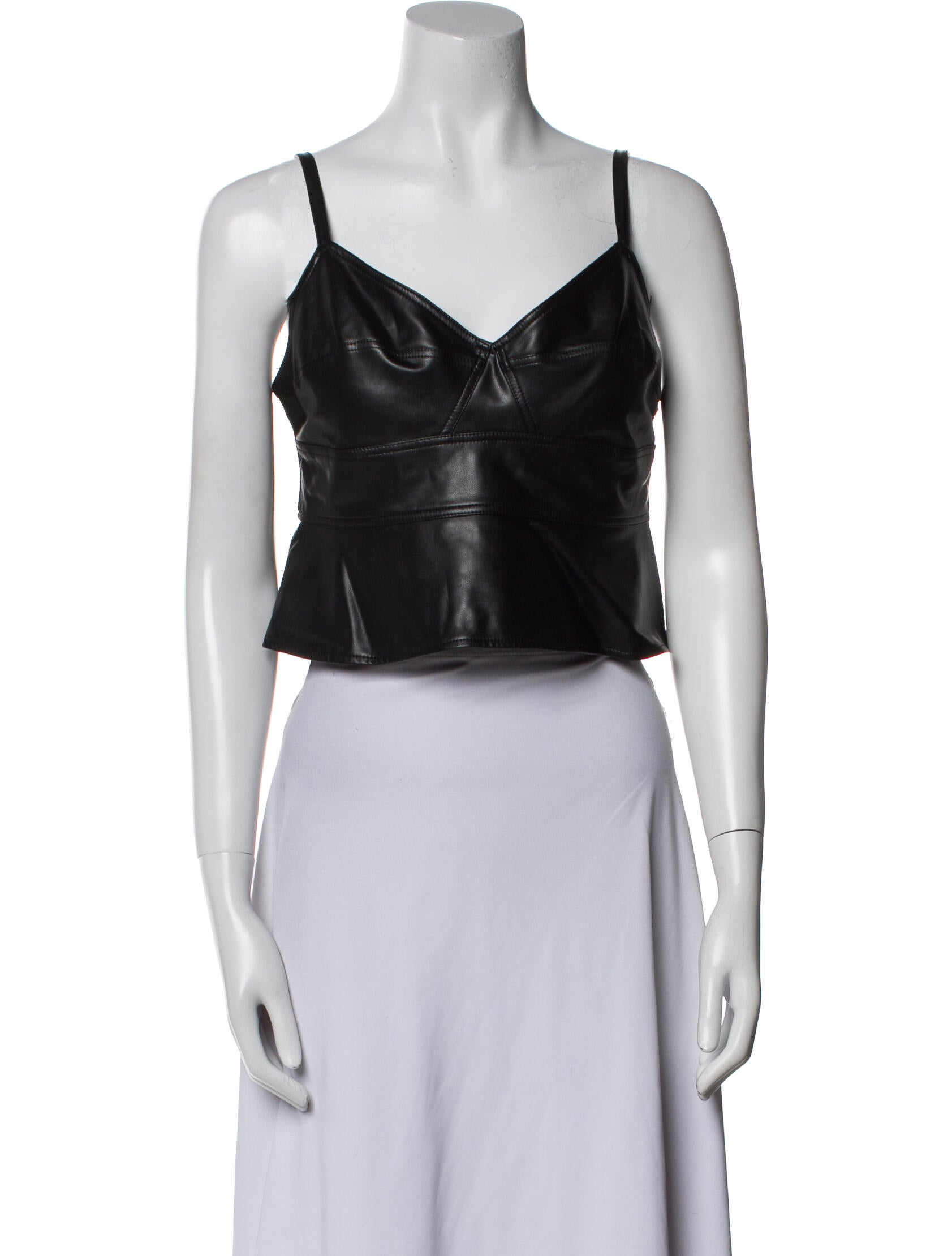 A.L.C. V-Neck Sleeveless Crop Top