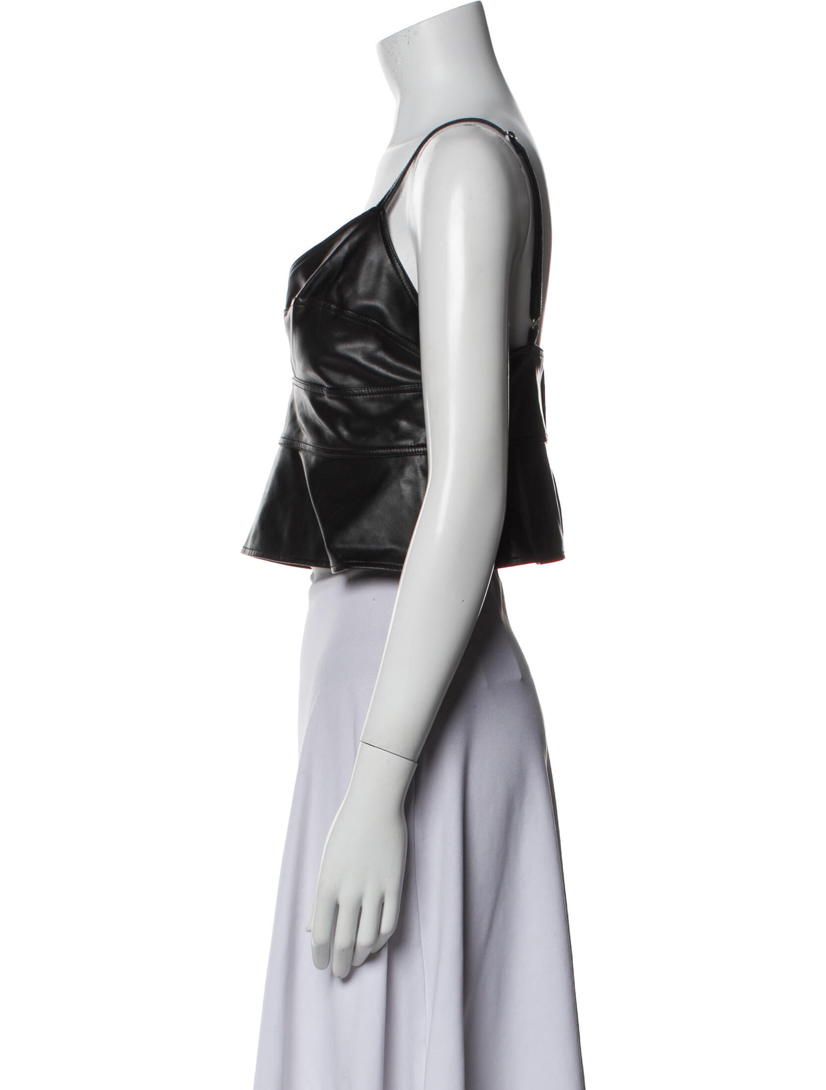 A.L.C. V-Neck Sleeveless Crop Top