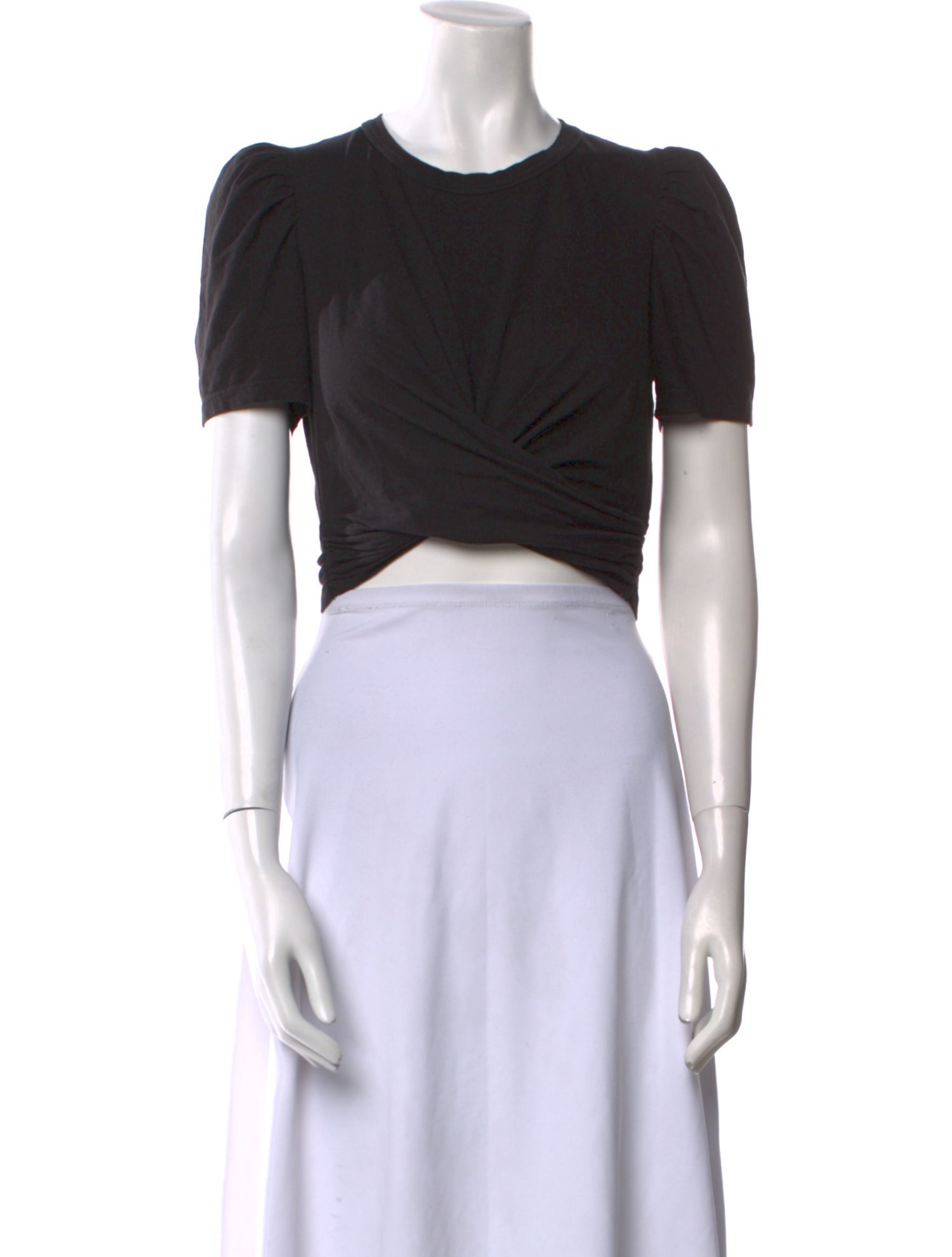 A.L.C. Crew Neck Short Sleeve Crop Top