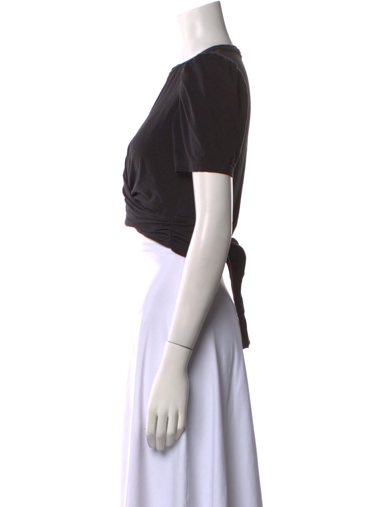 A.L.C. Crew Neck Short Sleeve Crop Top