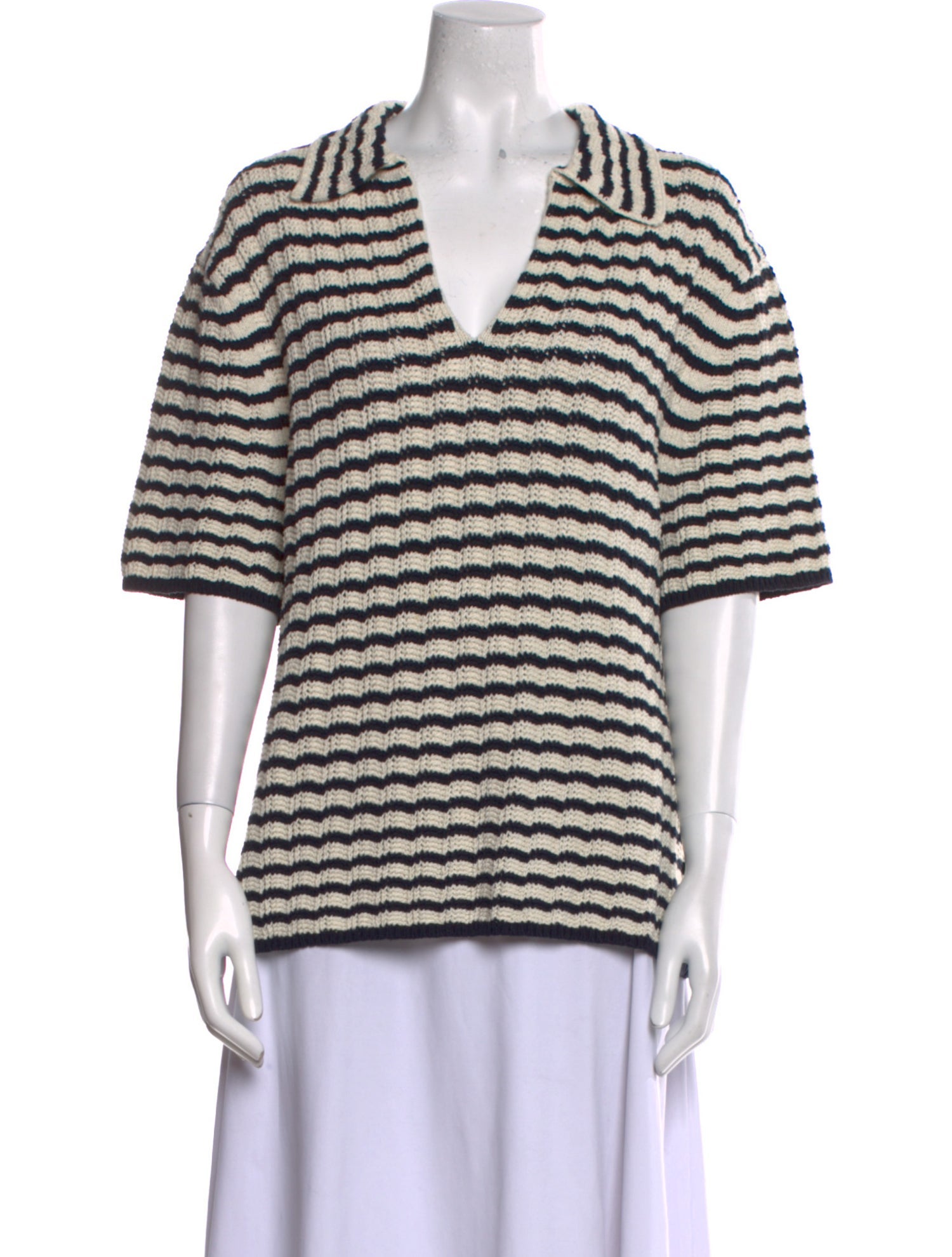 A.L.C. Striped V-Neck Sweater