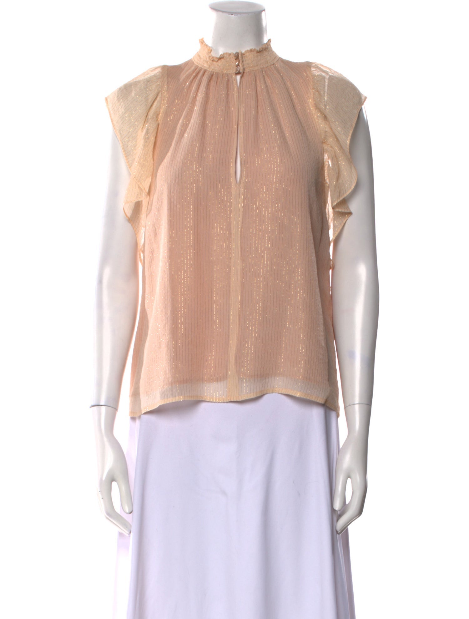 A.L.C. Silk Mock Neck Blouse