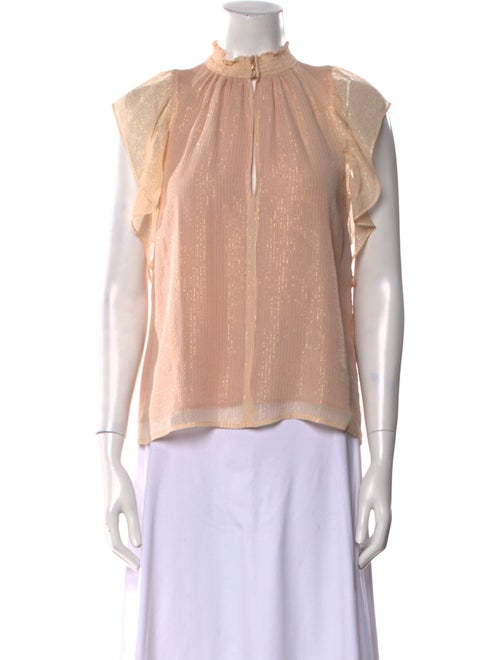 A.L.C. Silk Mock Neck Blouse