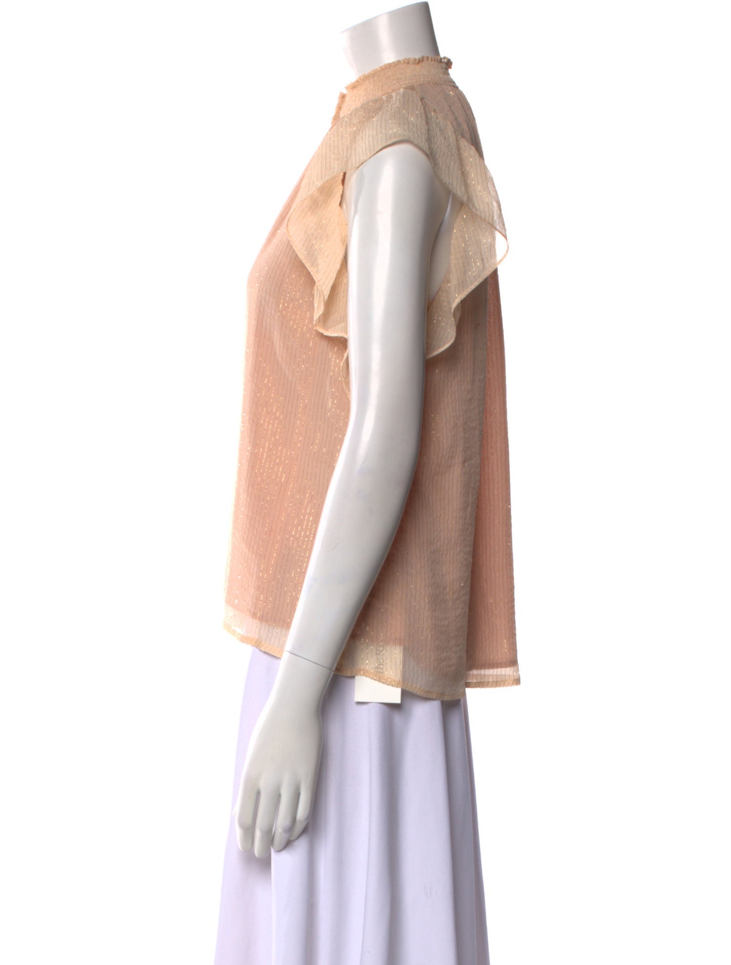 A.L.C. Silk Mock Neck Blouse