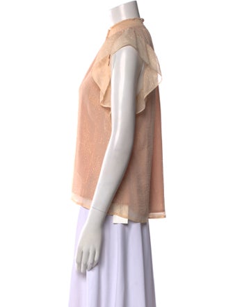 A.L.C. Silk Mock Neck Blouse