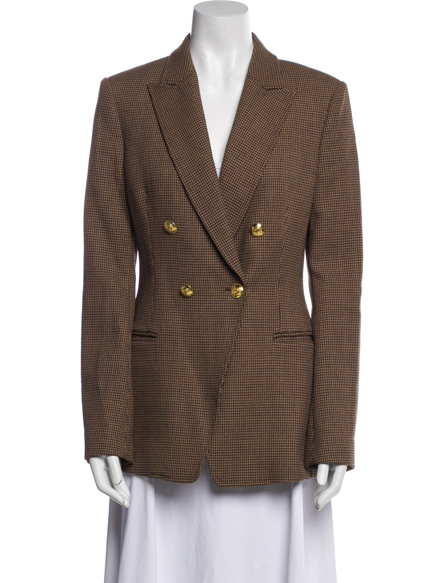 A.L.C. Wool Houndstooth Print Blazer