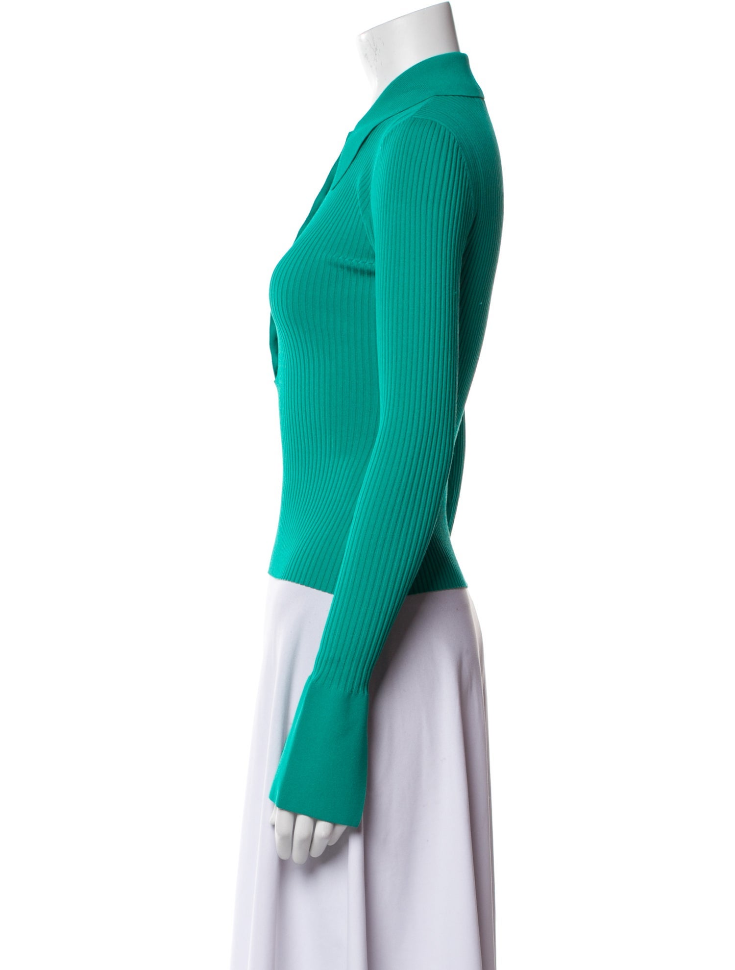 A.L.C. Mock Neck Long Sleeve Polo