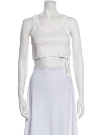 A.L.C. Scoop Neck Sleeveless Crop Top