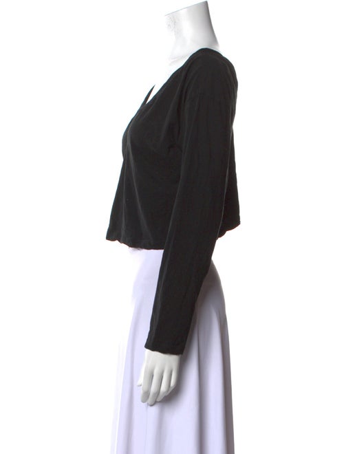 A.L.C. V-Neck Long Sleeve Crop Top