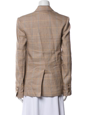A.L.C. Linen Plaid Print Blazer