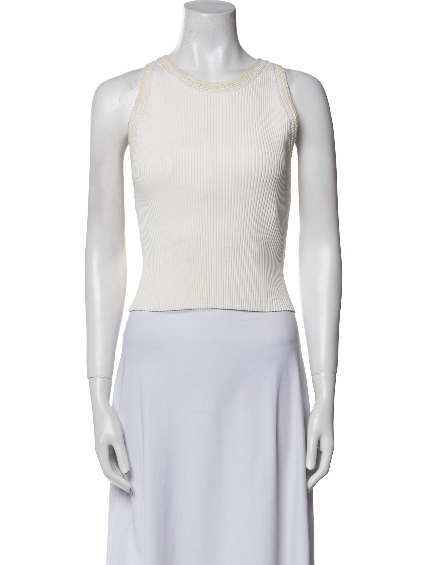 A.L.C. Crew Neck Sleeveless Crop Top