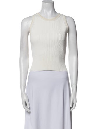 A.L.C. Crew Neck Sleeveless Crop Top