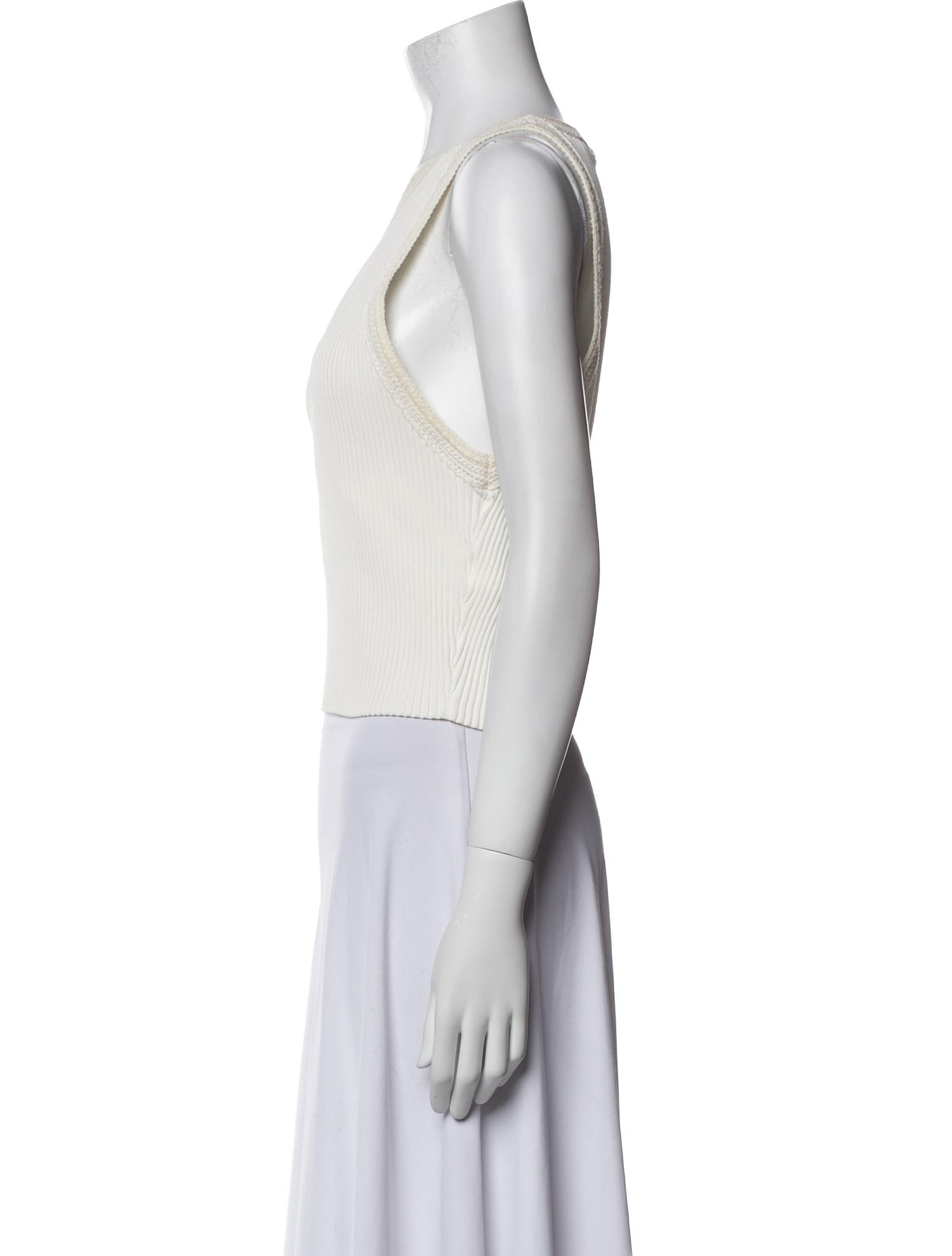 A.L.C. Crew Neck Sleeveless Crop Top