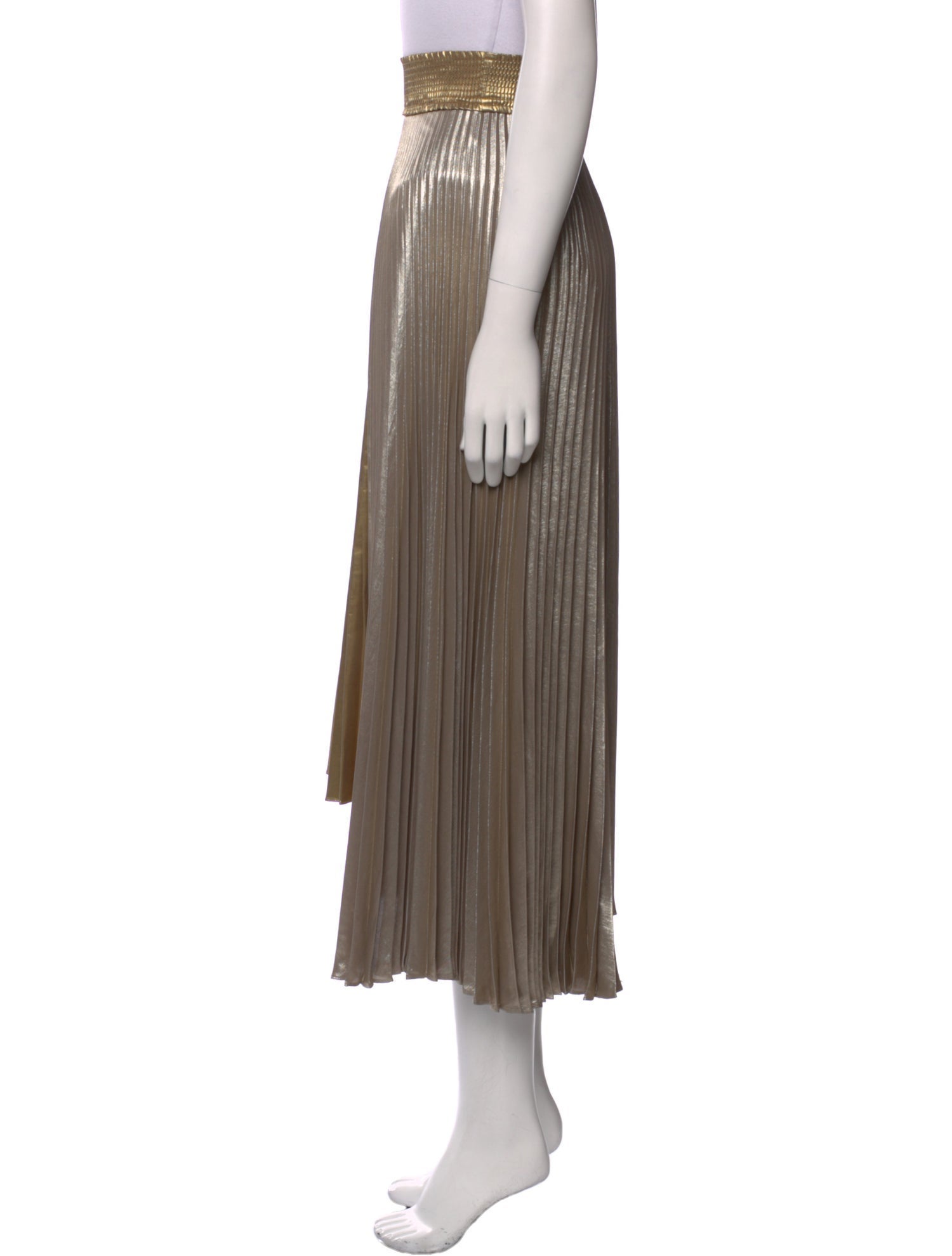 A.L.C. Pleated Accents Midi Length Skirt