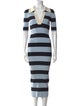 A.L.C. Striped Midi Length Dress