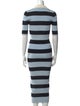 A.L.C. Striped Midi Length Dress