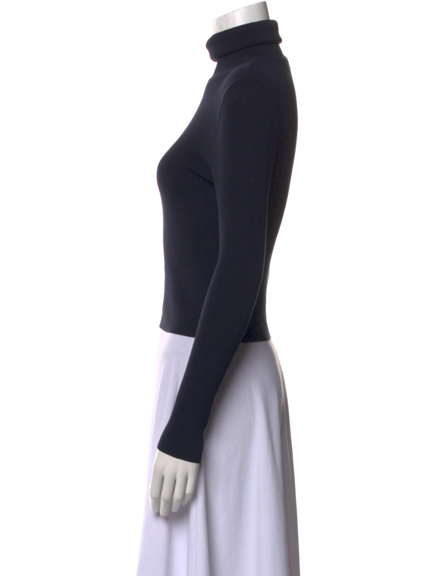 A.L.C. Turtleneck Long Sleeve Crop Top