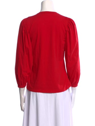 A.L.C. Crew Neck Three-Quarter Sleeve Top