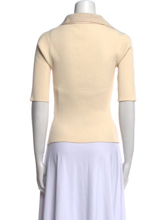 A.L.C. V-Neck Three-Quarter Sleeve Top