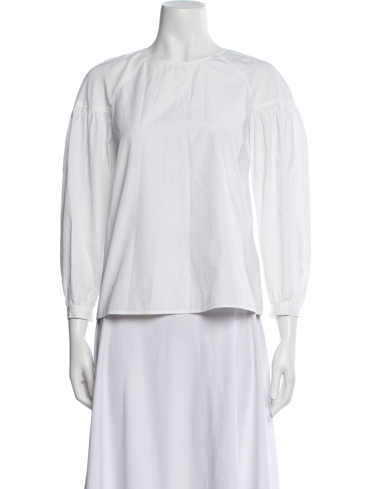 A.L.C. Bateau Neckline Three-Quarter Sleeve Blouse