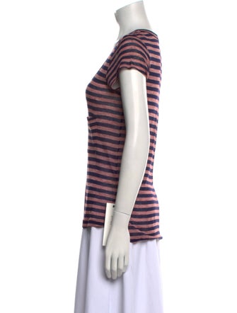 A.L.C. Striped Scoop Neck T-Shirt