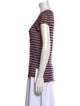 A.L.C. Striped Scoop Neck T-Shirt